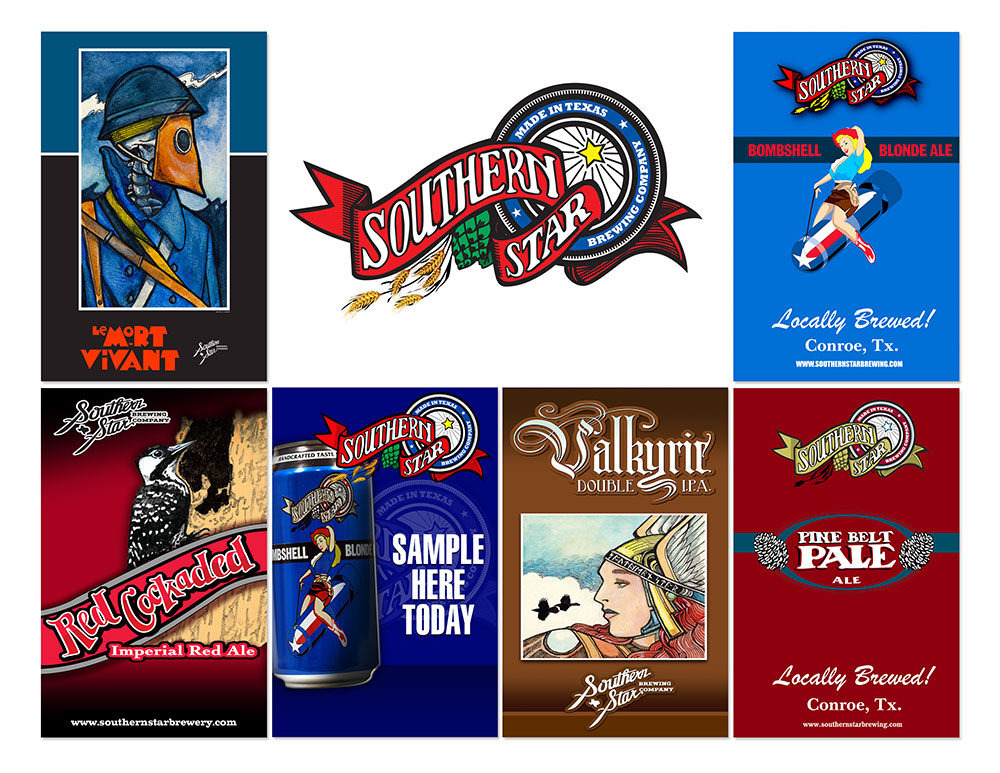 Southern Star Brewery Poster Designs